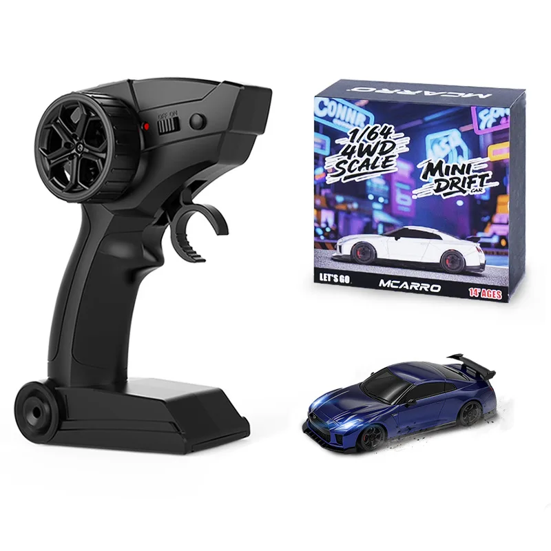 1:64 4WD Mini Drift RC Car 2.4G High Speed Remote Control Racing Car LED Light Desktop Micro RC Vehicle Model Gift