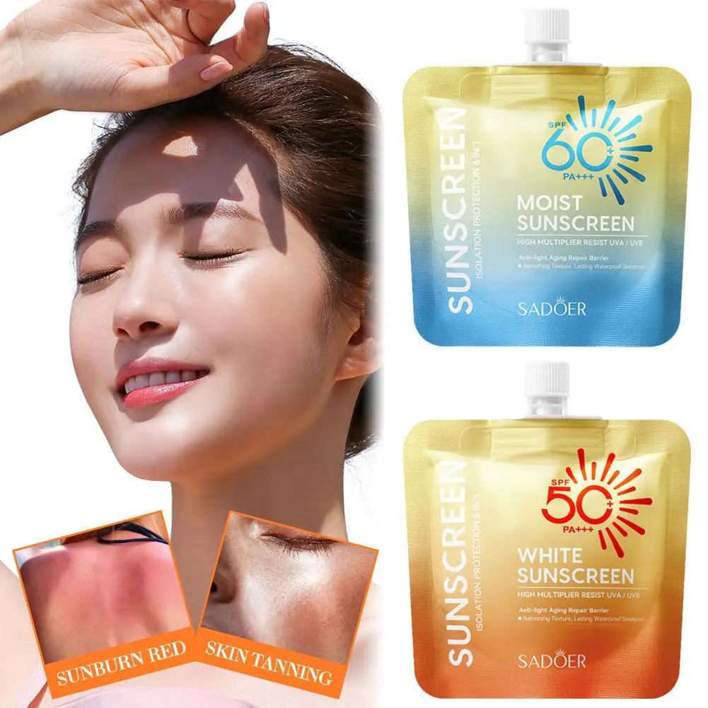 

Portable Face Body Sunscreen Cream SPF 50+ PA+++ Refreshing Waterproof 30ml UV Brightening Protector Moisturizing K5B4