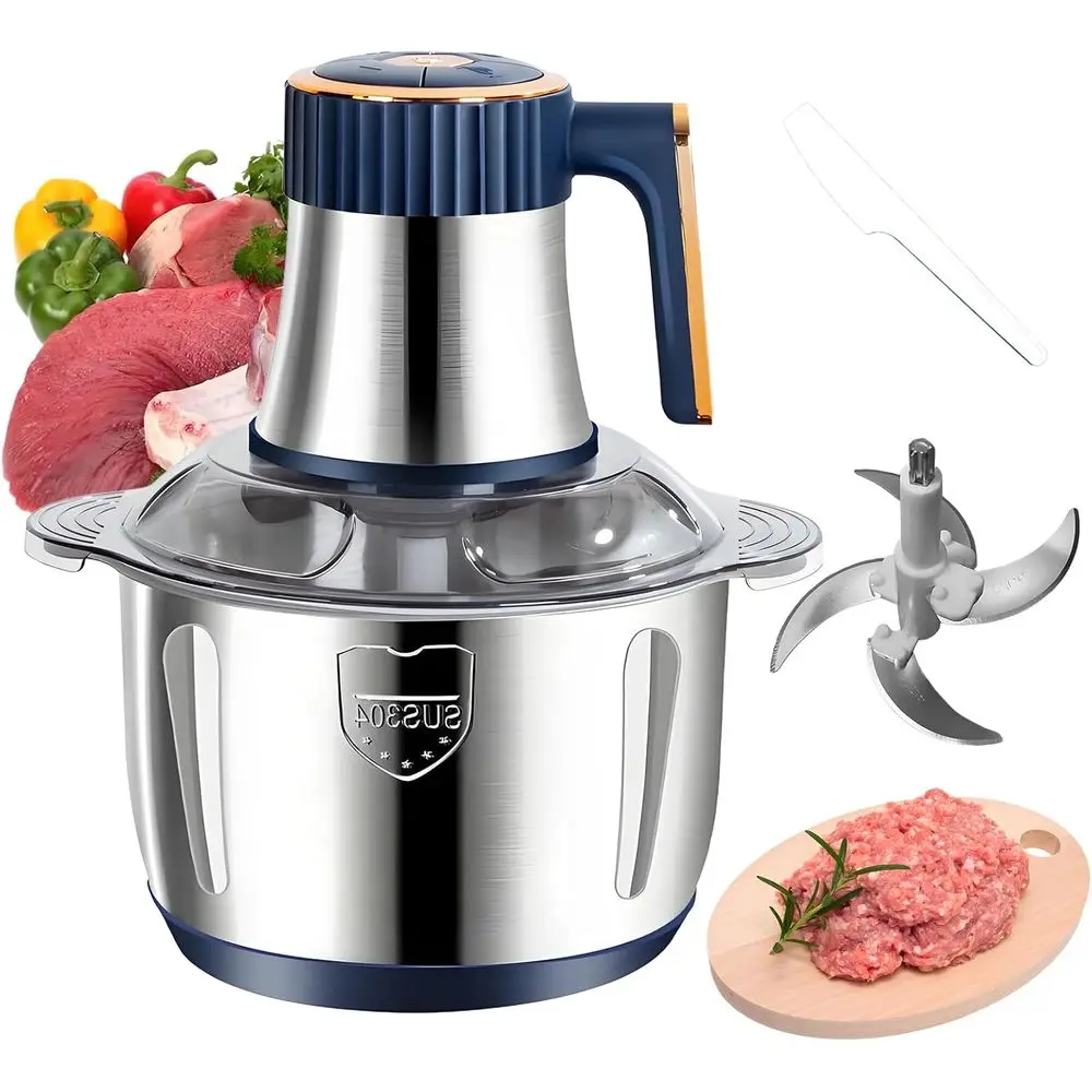 

Electric ood chopper, ood Prrs, Meat Grinder, 800W, 18/10 StainlSteel, 3L acity,Vegetable Chopper,5-key Buttons,Quadruple-Layer