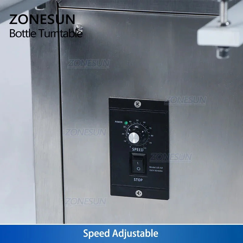 ZONESUN ZS-LP600Z 탁상 자동 원형 회전 플라스틱 유리병 언스크램블러, 턴테이블 항아리 정렬 기계