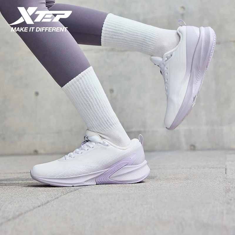 Xtep Cotton Shoes For Women Synthetic Leather Comfortable Breathable Shock Absorption Stability Walking Sneakers 875418370025