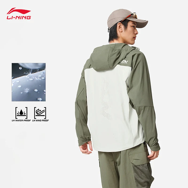 

LI-NING Running Series Мужские ветровки Reguler Fit Professional LN WIND PROOF & WATER REPELLENTS Спортивные куртки AFYV001