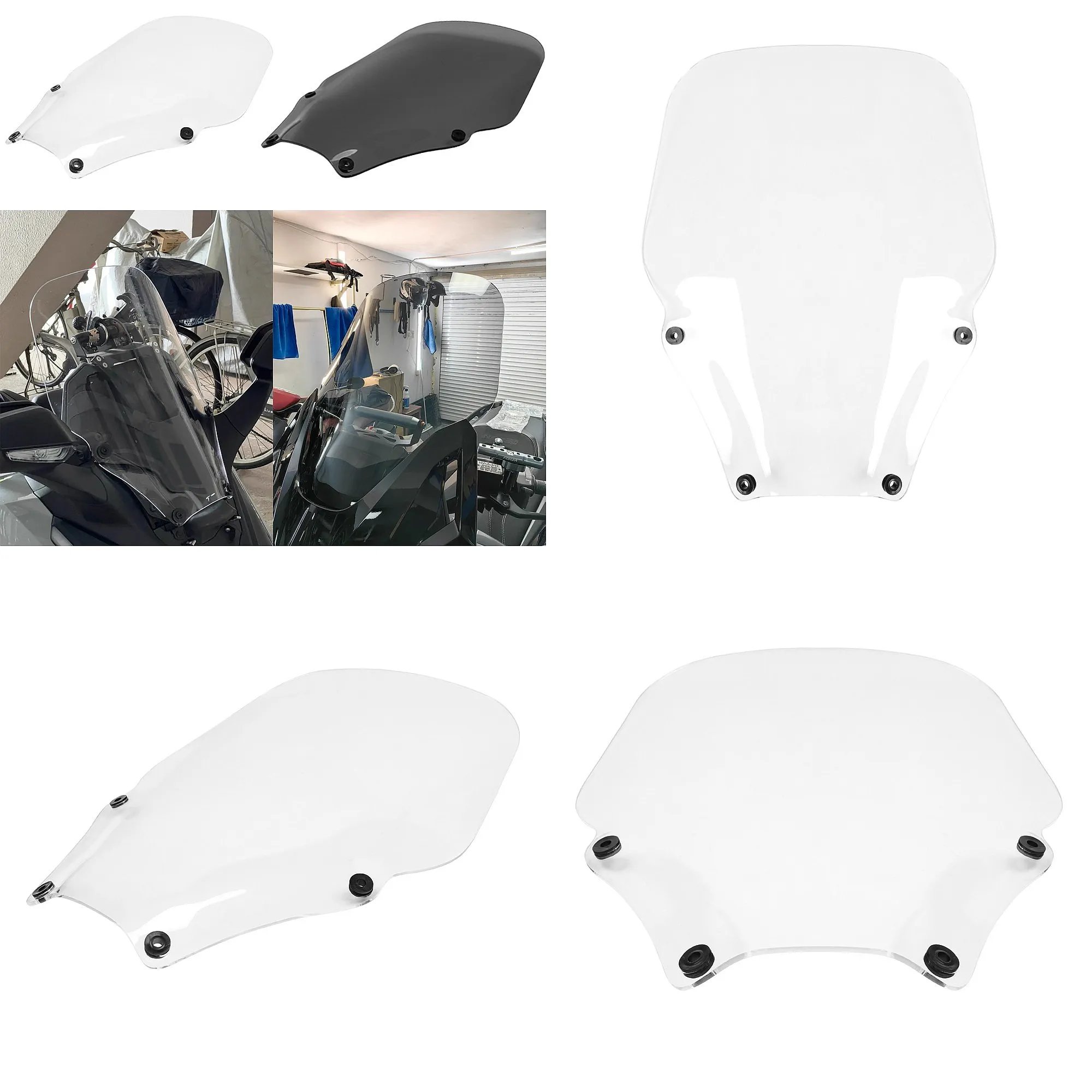 For Honda NSS350 Forza350 Forza 350 2021-2025 Windshield Widened Raised Front Windscreen Modification Motorcycle Wind Deflectors