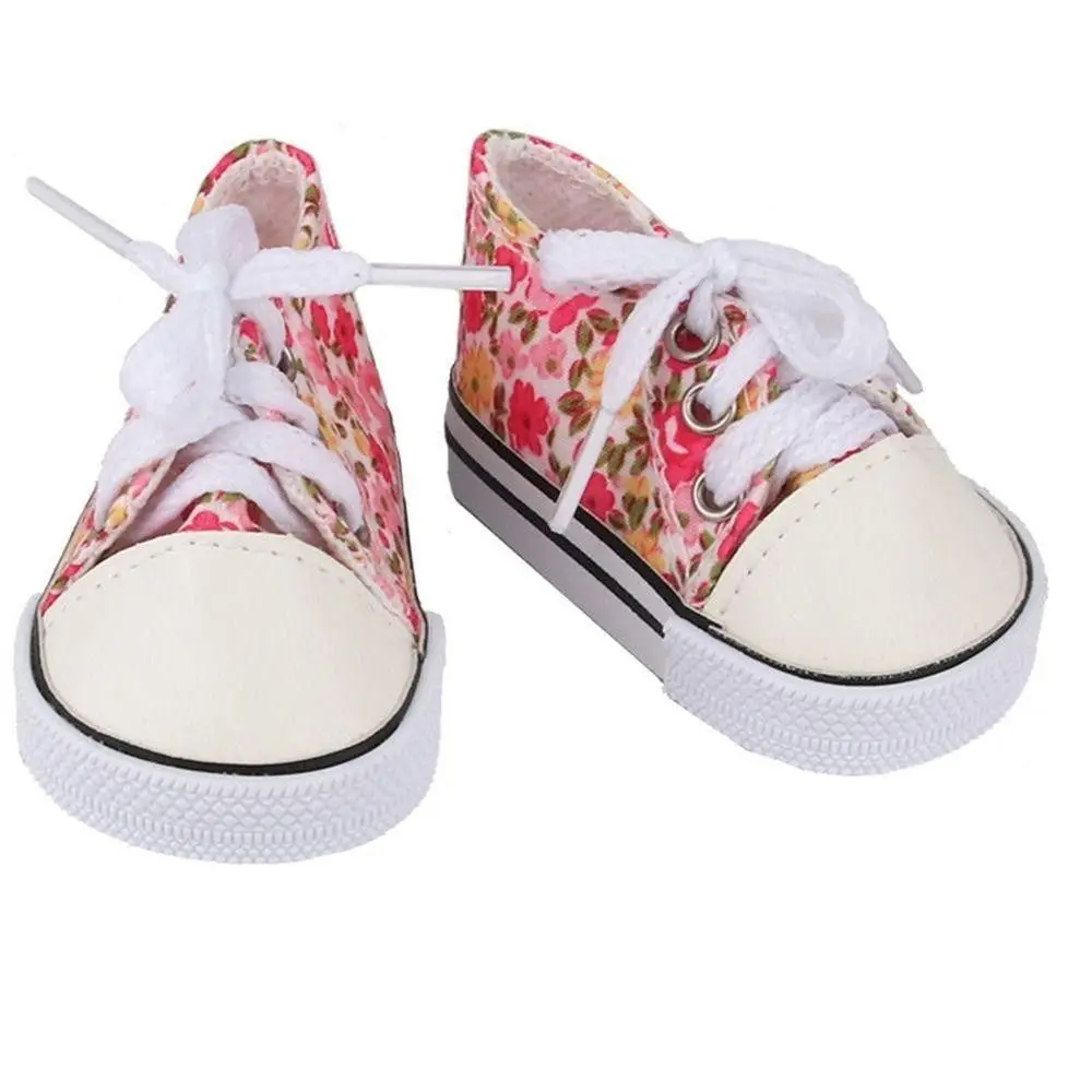 1 paar Lace-up Doll Canvas Schoenen Mini 7.5 cm BJD Pop Schoenen Kleurrijke Schattige Pop Sneakers Blythe pop Speelgoed