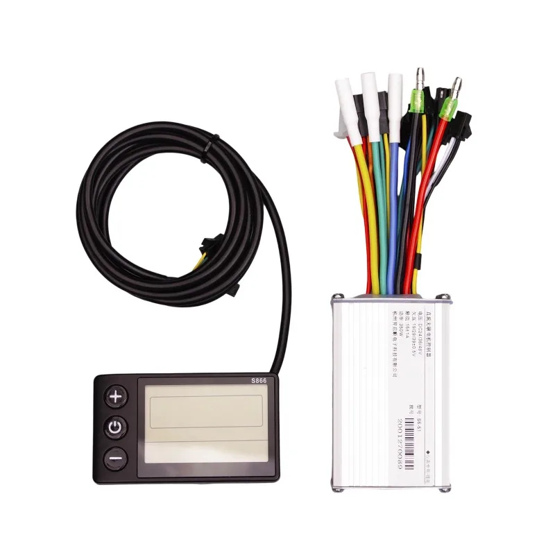 

Electric Bike Kit LCD Display, 24V-48V 250W/350W S6-61 Controller S866 Meter for Mountain/E-Bike Conversion DIY