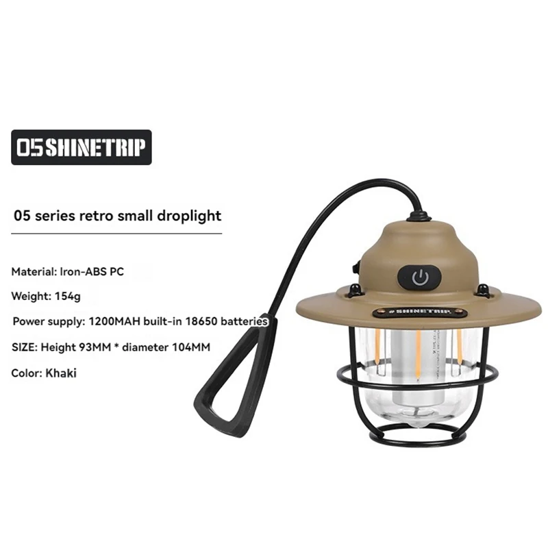 Travel Camping Light Led Tent Chandelier Usb Charging Retro Small Chandelier Hanging Light Hiking Lighting Camping Accessories