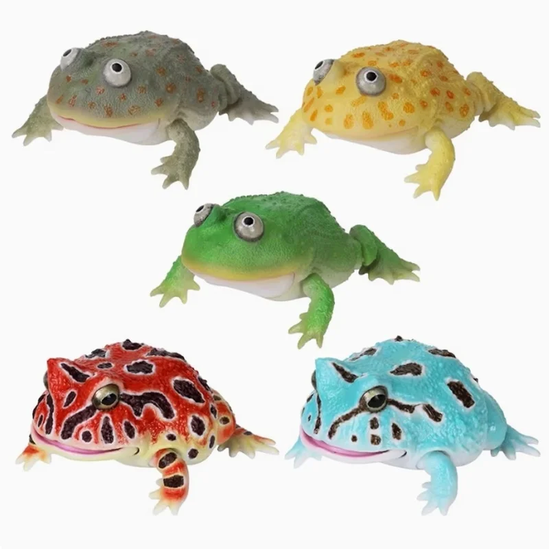 

[In Stock] Bandai Gashapon 'Creature Encyclopedia' Series - Clown Frog & South American Horned Frog Collectibles (Pearl-Eyed Fro