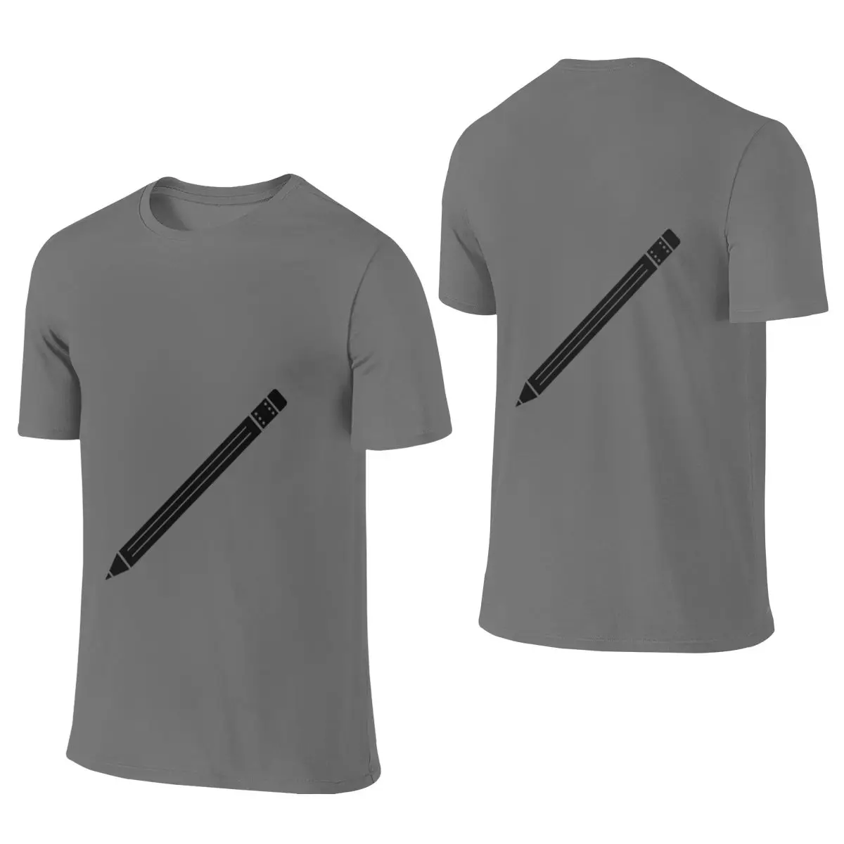 Just A Pencil Back To School Supplies Tshirt Wrinkle-Resistant Reversible T-shirt Light Casual Double Edging Short Sleeve