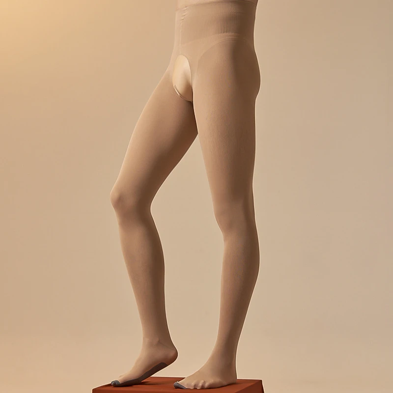 200D 男性ベルベットストッキング熱下着冬ロングジョンズ防風タイトパンツハイウエストレギンス男性厚みのストッキング