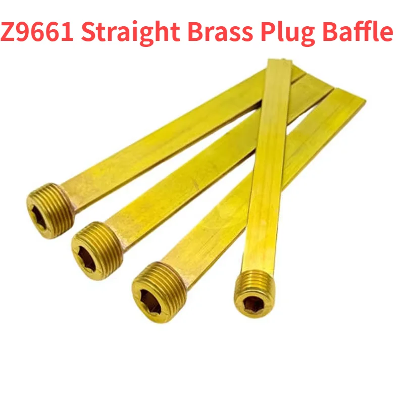 2PCS Z9661 Brass Straight Plug Baffle Threaded Mold Cooling Baffle Insert for Injection Machine
