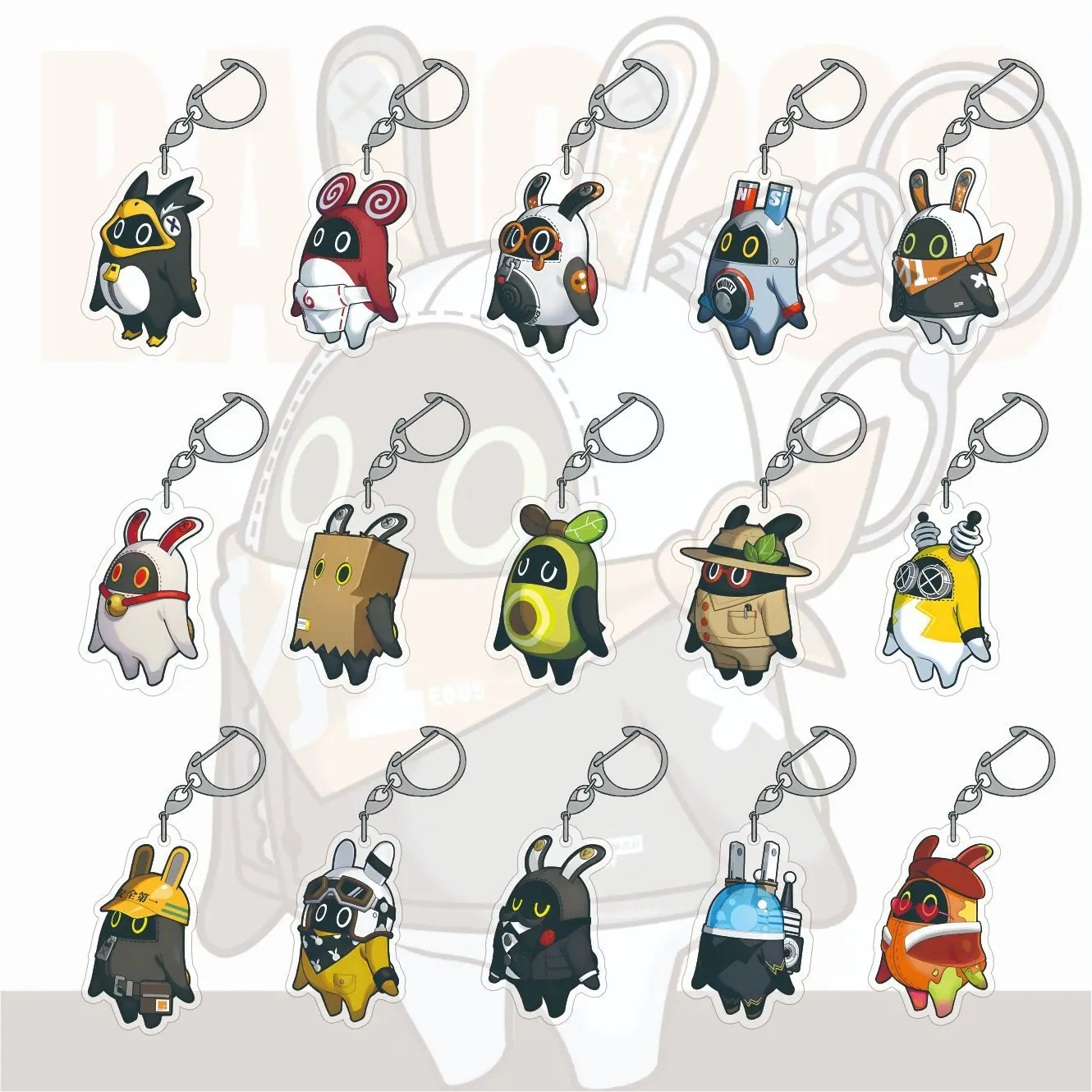 Anime Zenless Zone Zero Bangboo Cartoon Acrylic Keychain Jewelry Pendant Friends Children Gift Bag Charms Accessories Key Ring