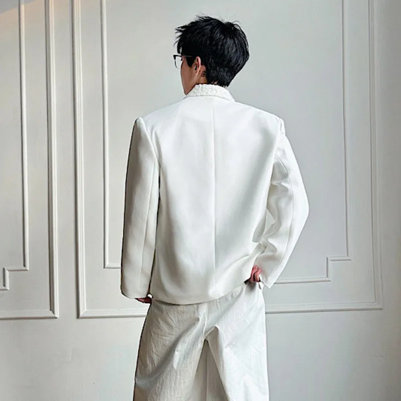 LUZHEN 2026 Spring Embroidery Pattern Patchwork Design Elegant Temperament Blazer Coat Men Fashion Handsome Luxury Jacket JY6572