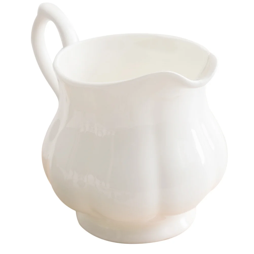 

1Pcs Bone China Milk Jug Ceramic Milk Can for Coffee Tea Kitchenware Multi-Use 230ml Coffee Jar Kitchenware