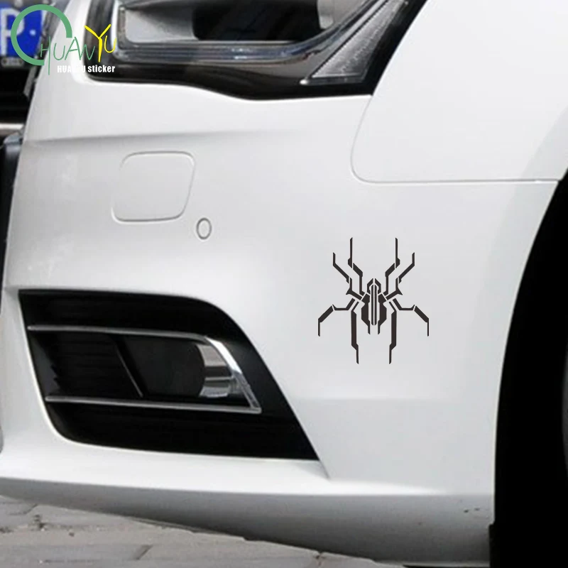Hollow car sticker, electronic spider, cyber, luminous fluorescent color-changing rear windshield hood, personalized car sticker