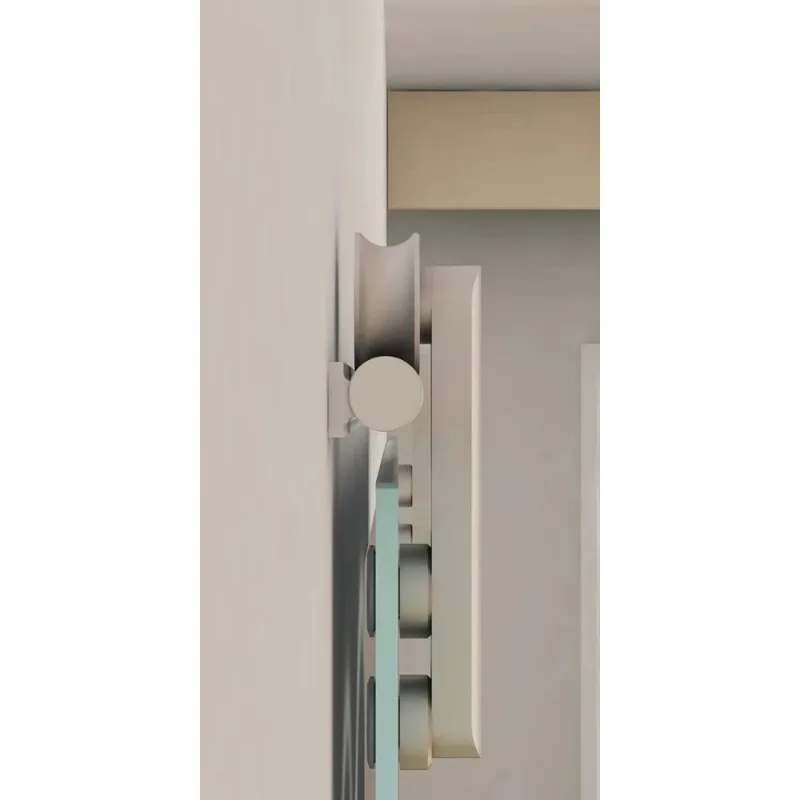 Aluminum& Anodize Foot Sliding Barn Door /glass Door Hardware Track Set-Heavy Duty DIY Easy Install Ultra Smooth Quiet Rail Kit