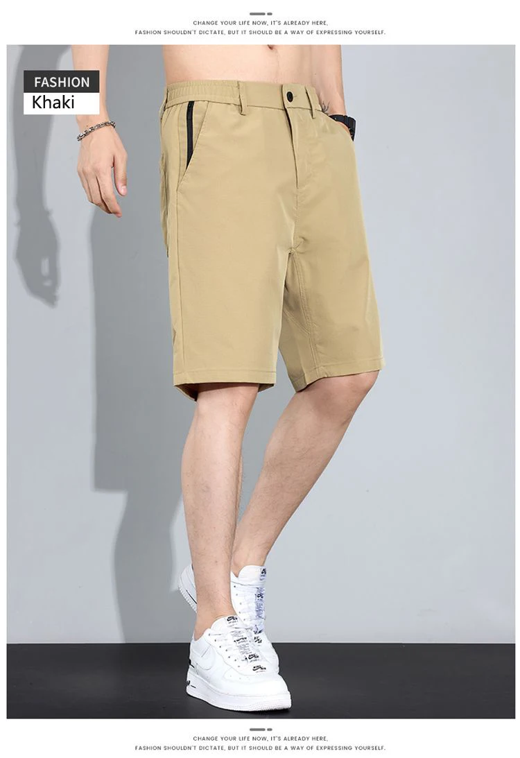 2026 Marken-Kleidung Shorts für Herren im Sommer Dünne Gerade Geschnittene Lässige Fünf-Viertel-Hosen Herren Lose Eisseiden-Sportshorts – Detail 7