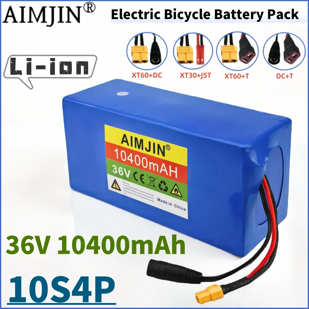 

10S4P 36V 10400mAh 18650 Lithium Battery Pack with BMS Electric Scooter Electric Scooter Battery+42V 2A Charger