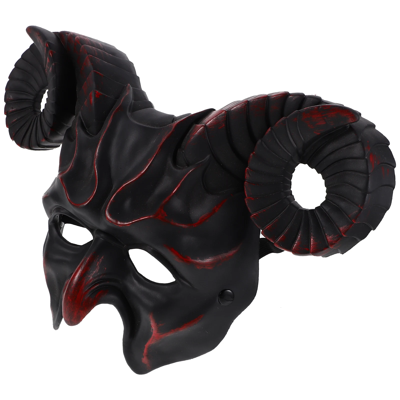 Bear Shape Furry Mask Halloween Costume Cosplay Sexy Ox Horn Design Comfortable Pu Elastic Band Festival Carnival Party