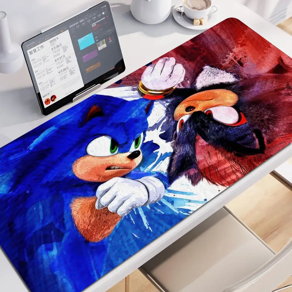 

Anime Sonic The Hedgehog Mouse Mat Desk Mat With Pad Gaming Accessories Prime Gaming XXL Keyboard Pad Padding Mat