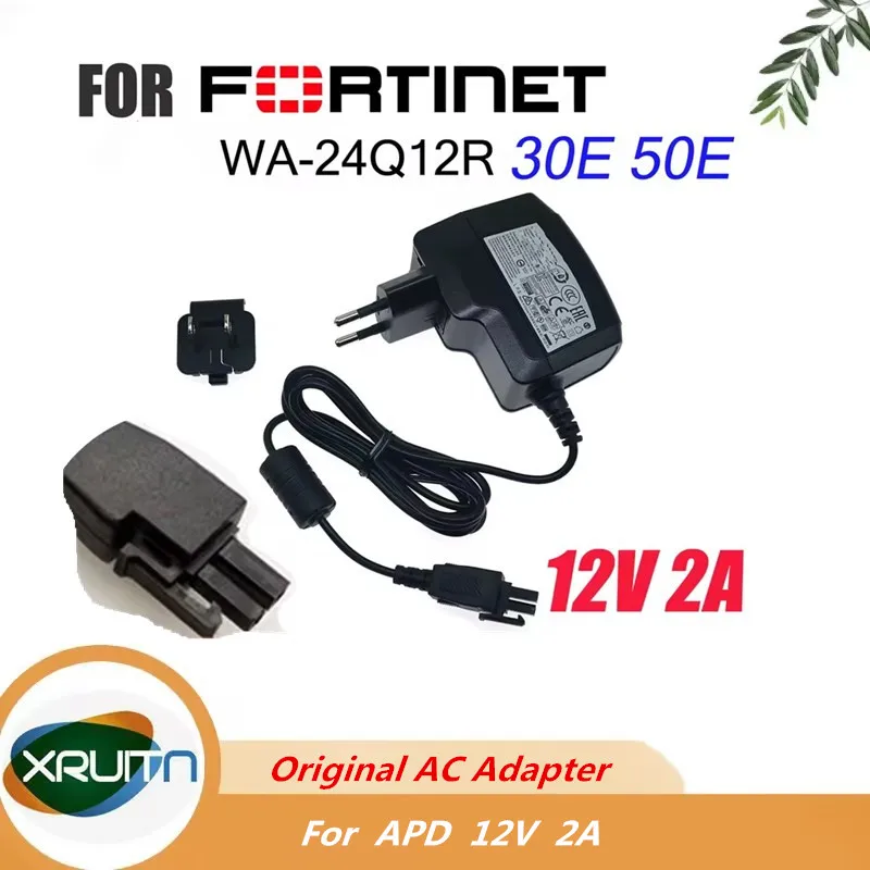 Original APD FOR FORTIGATE WA-24Q12R FORTINET FIREWALL 30E 50E FG-51E FWF-51E 12V 2A 24W Power Supply