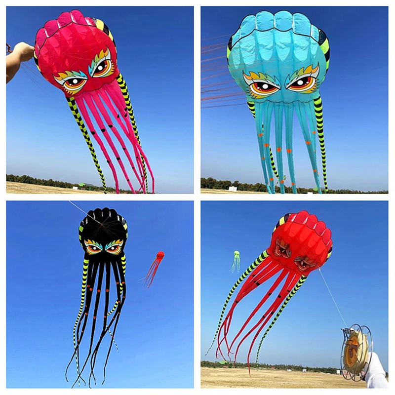 800cm octopus kites flying for adults kites inflatable toys wind kites parachute kite reel cervolant plage ripstop