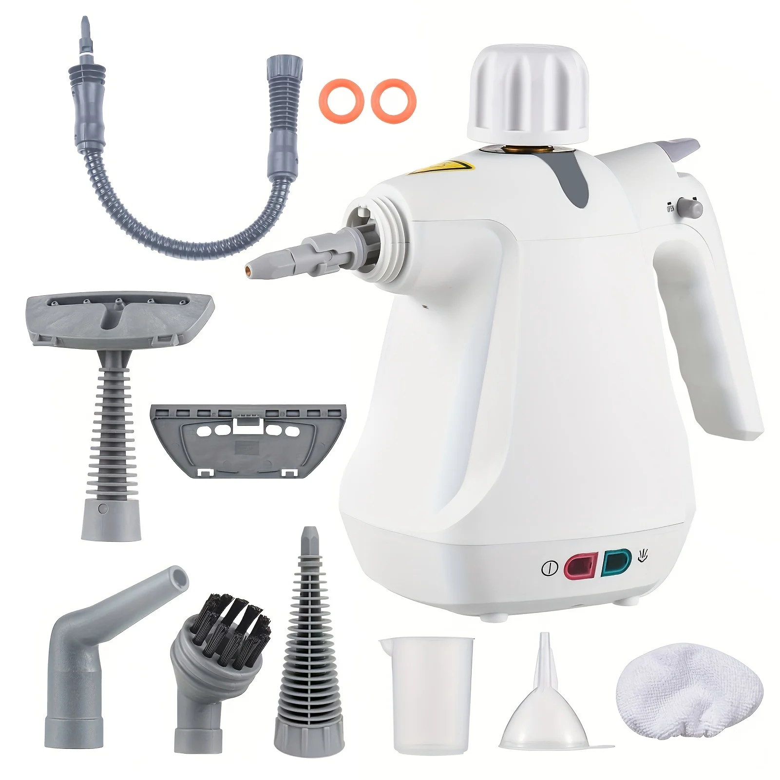 

Portable Handheld Steam Cleaner High Temperature Pressurized Steam Cleaning Machine with Brush Heads Measuring Cup for Kitchen