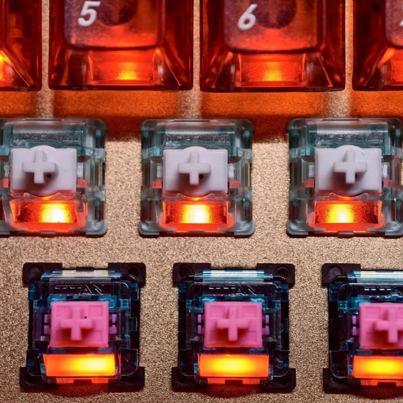 TITANNATION Miami Thema Mechanische Toetsenbord Magnetische Schakelaar 35gf Aangepaste RGB Lubed Switch 5pin RGB voor PC Gamer Accessoire