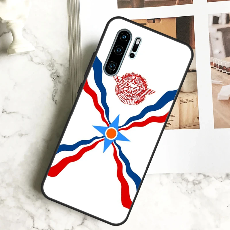 Assyria Flag Assyrian Case For Huawei Nova 11 11i 10 9 SE 8i 7i 3i Y60 Y61 Y70 Y90 Y91 P20 P40 Lite P30 Pro Cover