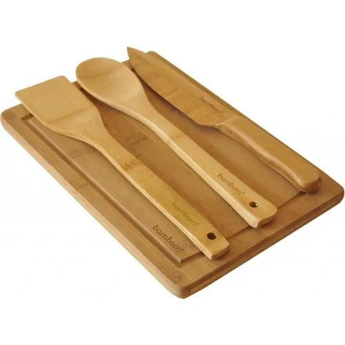 Cutting Board with Bamboo-Tofu-Salad