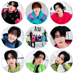 KPOP KickFlip HD Printing Tinplate Badges High Quality INS Style Clothing Backpacks Decoration DONGHWA AMARU KEIJU KYEHOON Gifts
