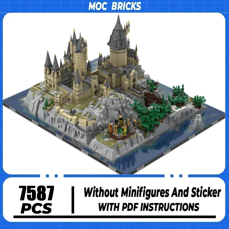 Moc Building Bricks Micropolis Castle Modular Model Technology Block City Street View Blocks Toy DIY Assembly Christmas Gift