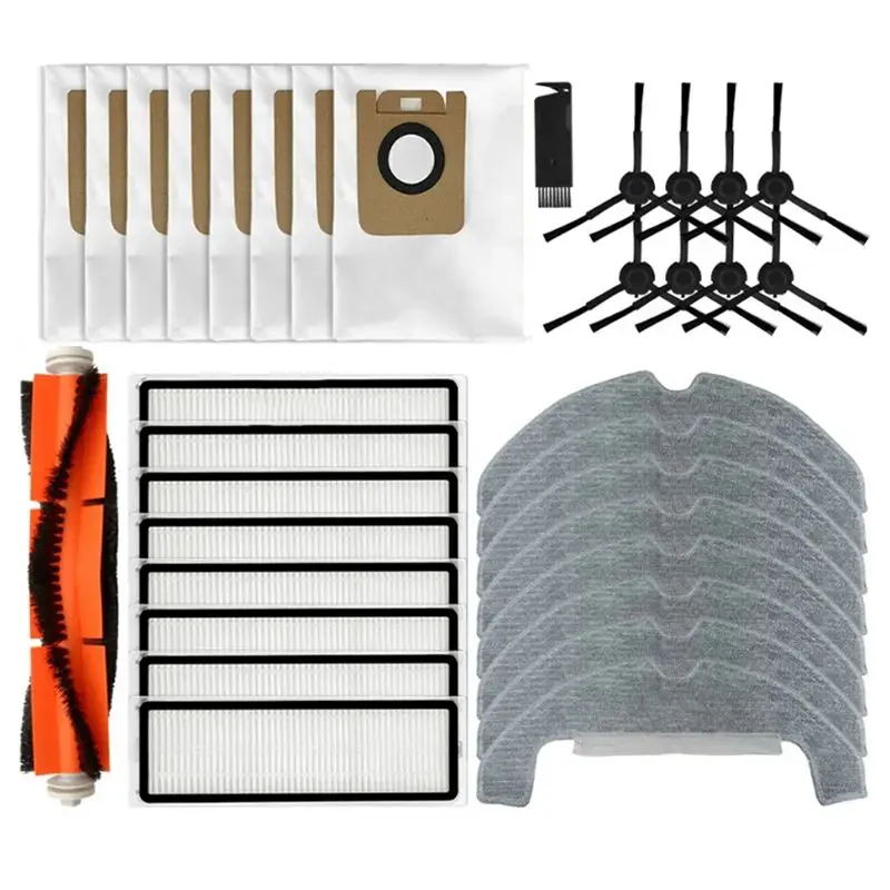 

ABZA-Parts For Dreame D10s Plus /RLS6AD Vacuum Cleaner Accessories Main Side Brush Hepa Filter Mop Cloth Dust Bag