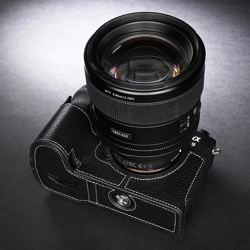 Handmade Genuine Leather Camera Half Case Cover Camera Bodysuit for Sony A9 iii