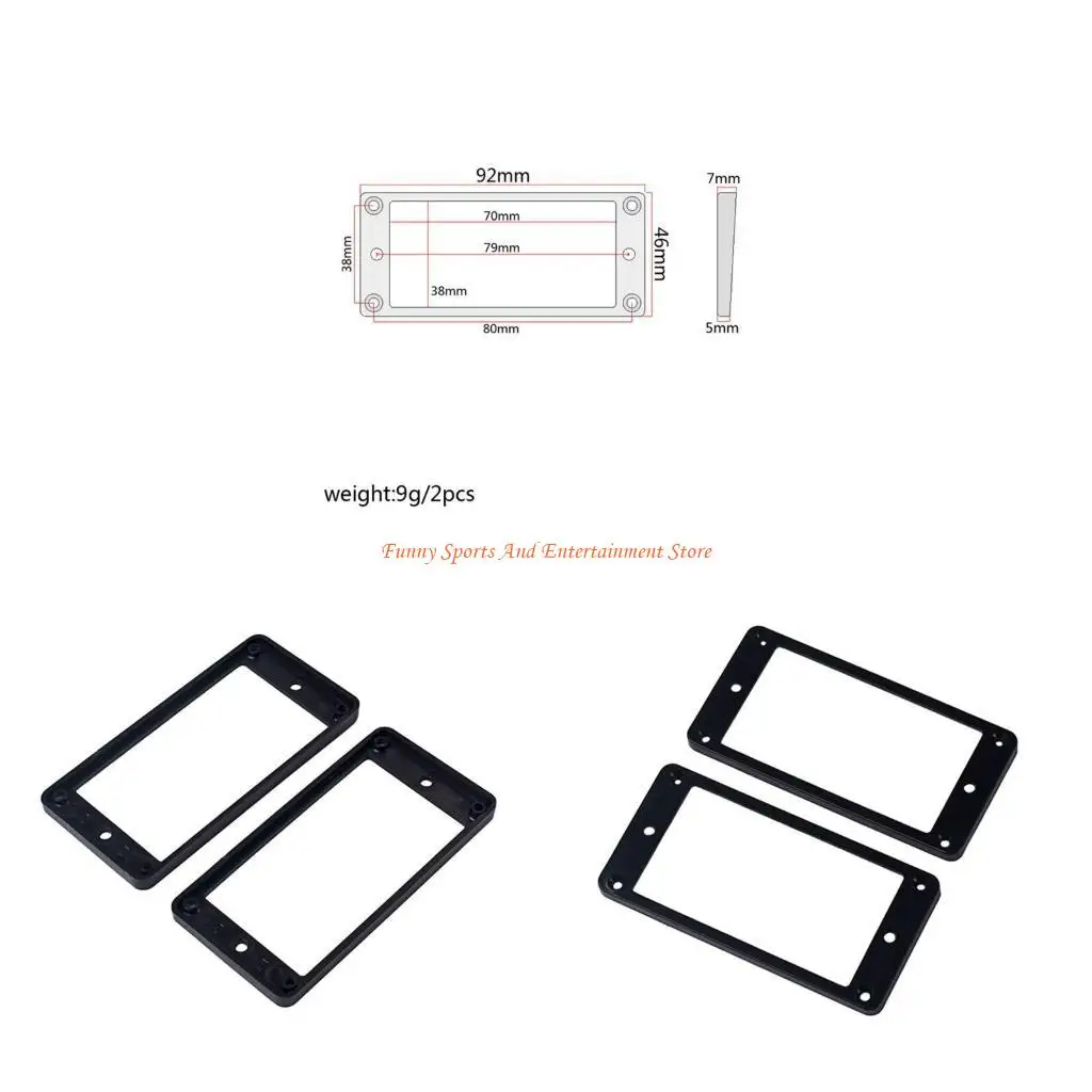C4DE Humbucker cubierta pastilla anillo montaje curvado cónico para instrumento Musical guitarra eléctrica