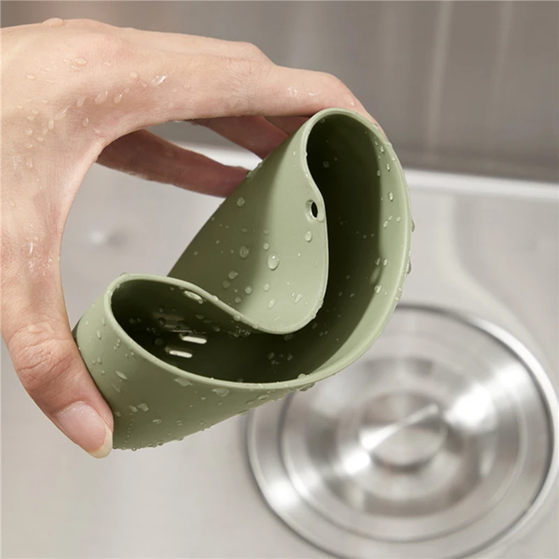 Kitchen Sink Sponges Holder For Bathroom Soap Dish Drain Water Basket Drying Rack Accessories Storage Organizer