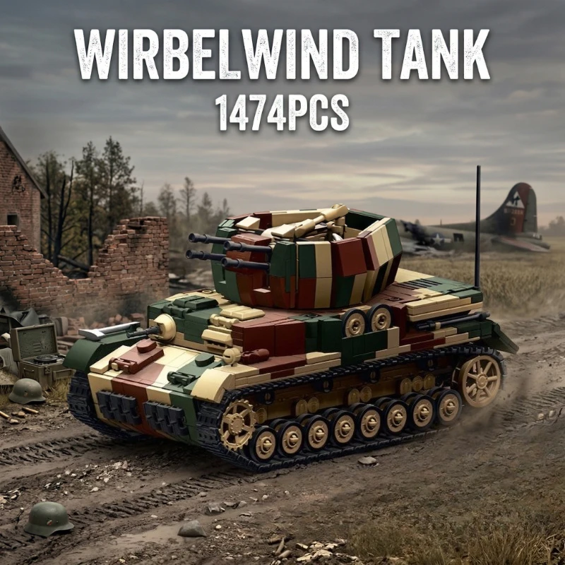 

1474PCS Tank Building Blocks Assembly Small Particle Bricks Home Ornaments Boys Adult Birthday Gifts