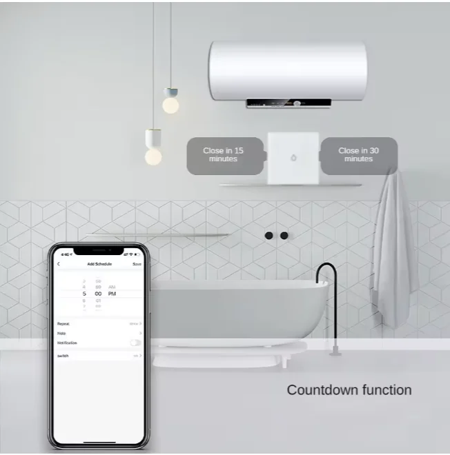 Tuya Smart Life UE EE. UU. Calentador de agua de caldera Interruptor táctil con monitoreo del consumo de energía Control de voz asistente de Google Alexa