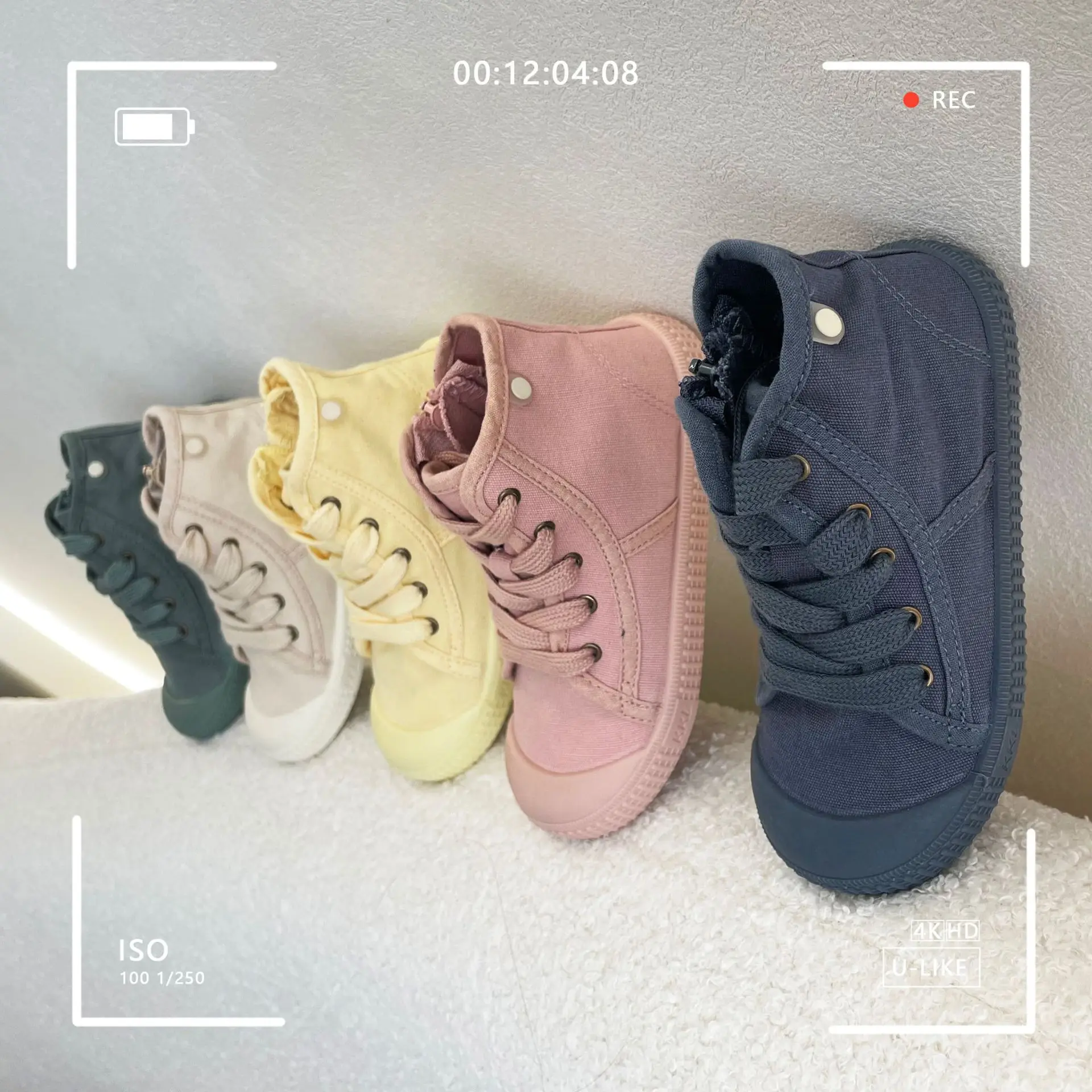 Children High-top Canvas Baby Girls Quality Canvas School Shoes Boys Fashion Candy Color Sneakers Spring Autumn Outside Denim