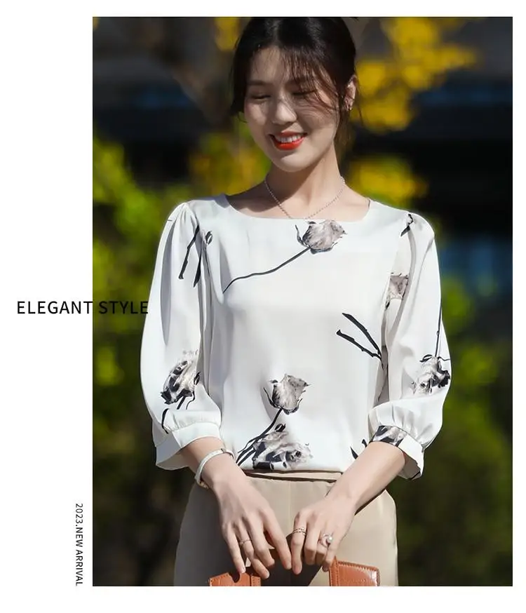 تي شيرت حريري ort Sve فضفاض مناسب Seven Sve تي شيرت كوري Sle مستدير Ne طباعة صيفي غير رسمي عالي الجودة Faion #5