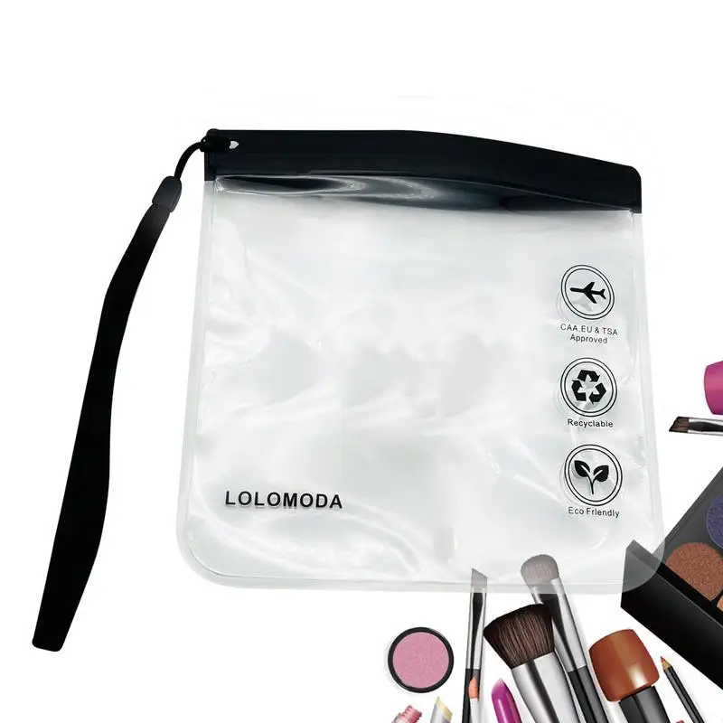 Bolsa de maquillaje de viaje transparente, organizador de maquillaje, bolsas de aseo, bolsa de viaje, organizador de cosméticos EVA