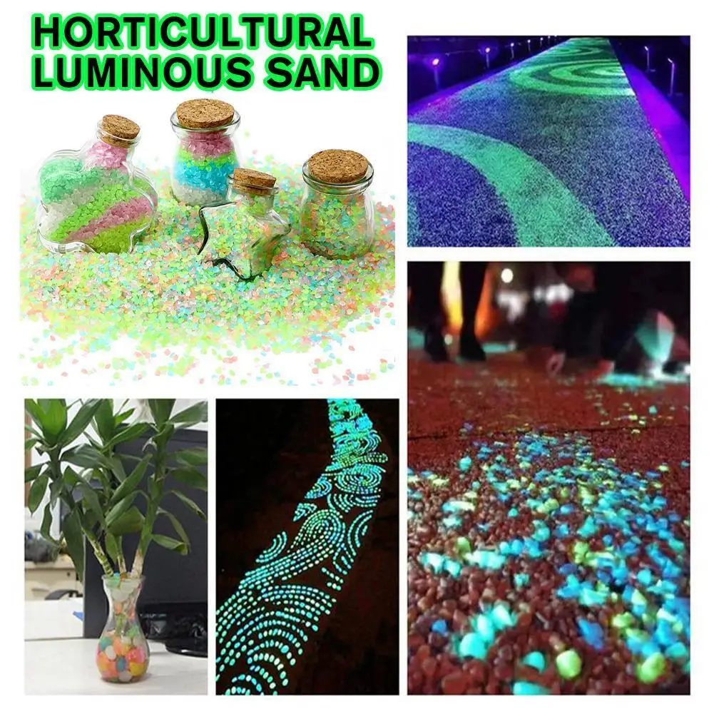 3000 Pcs Luminous Stones Home Garden Aquarium Landscaping Glow in the Dark Pebbles Artificial Fluorescent Resin Gravel 3-5mm