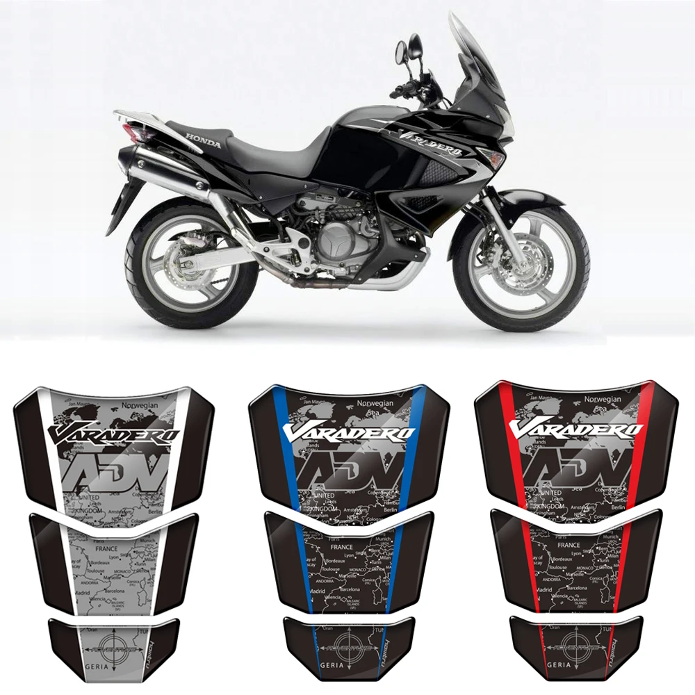 

Motorcycle Tank Sticker Gas Fuel Oil Tank Pad Protector Sticker Decals for Varadero XL 125 250 1000