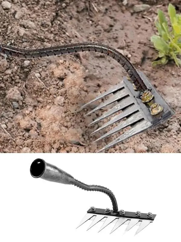 

5/6 Teeth Garden Hand Loose Soil Weeder Steel