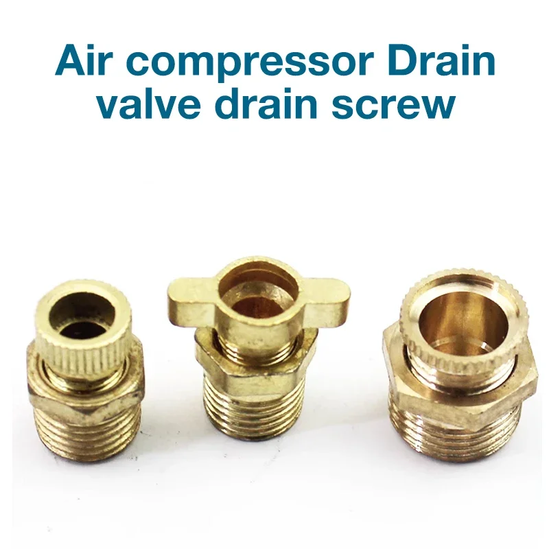 

Small Air Pump Fittings Copper Drain Screws 2 Minute 3 Minute Small Ball Valve Drain Air Compressor Fitting Drain Screws