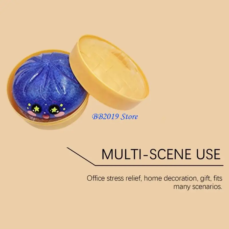 Q0KB Lovely Baozi Stress Ball Squeeze Stretchy Toy With Slow Rising Tension Elimination Decompressing Toy for Office Student