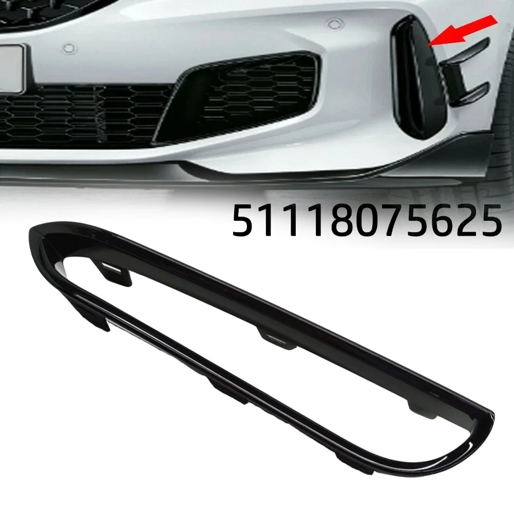 Left Side Bumper Grille Part Left Side Trim Bumper Trim Plastic Material Single Piece OE Part Number 51118075625