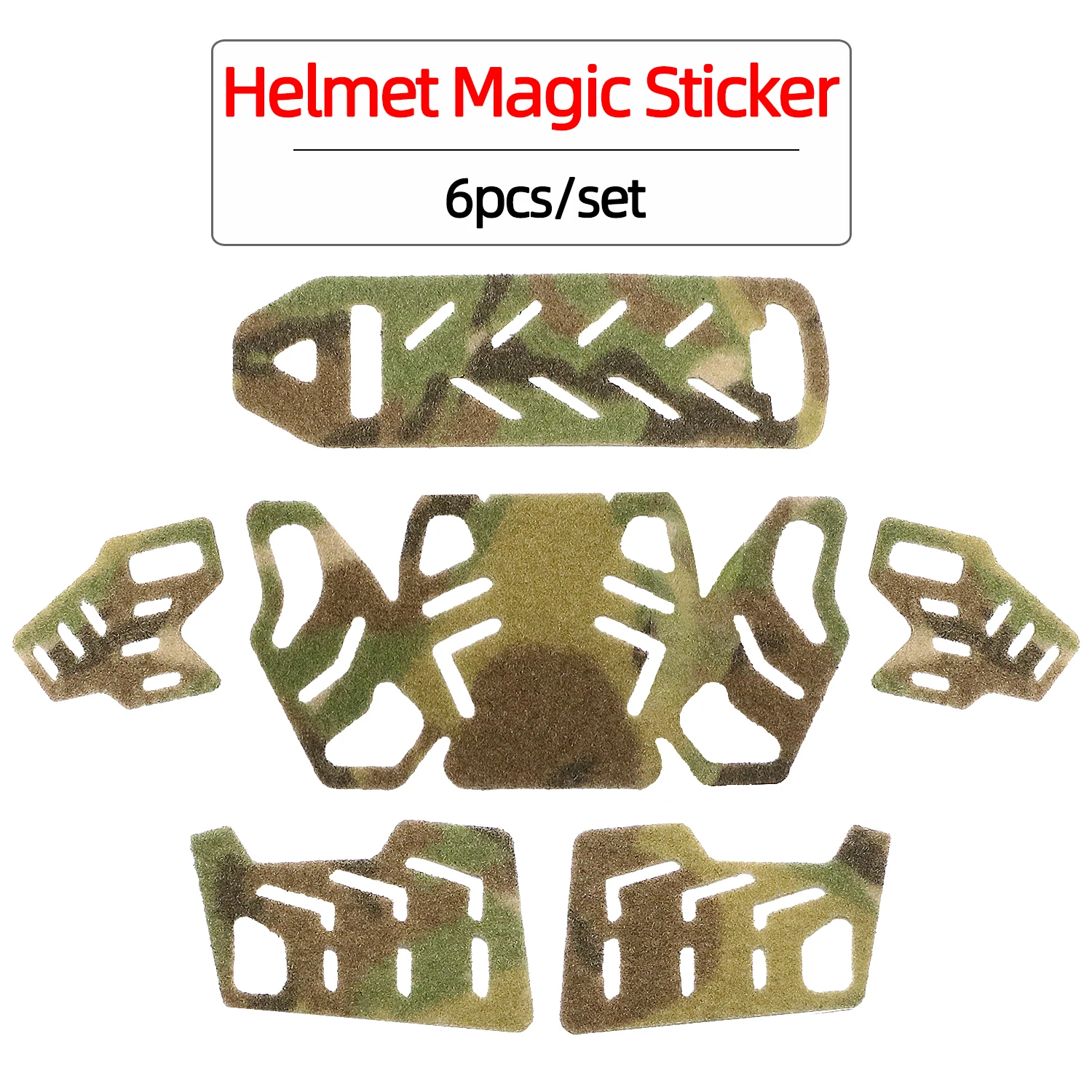 6pcs/lot Wendy Helmet Magic Sticker Patches Camouflage Hook and Loop Fastener Sticky Helmet Accessories Helmet Gear