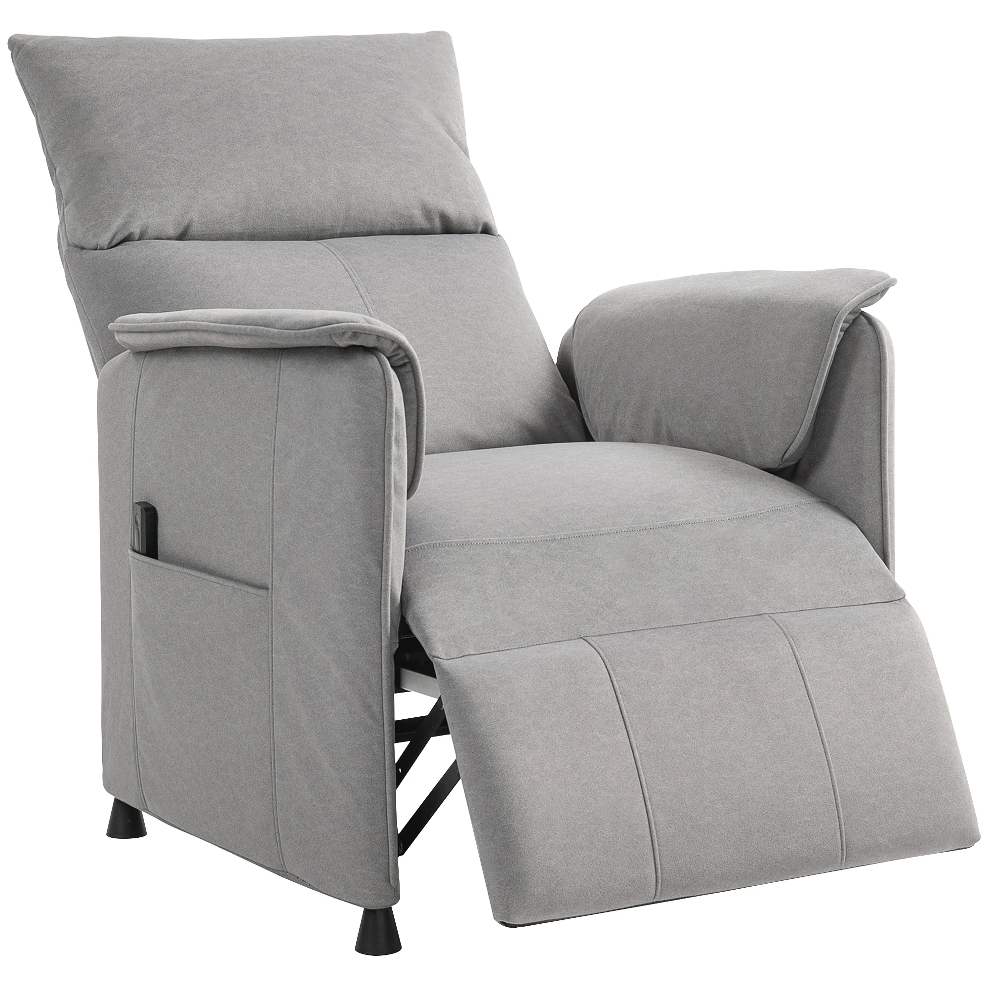 HOMCOM Sillón Relax Reclinable Eléctrico Sillón Reclinable Silencioso con Función Memoria Reposapiés Mando