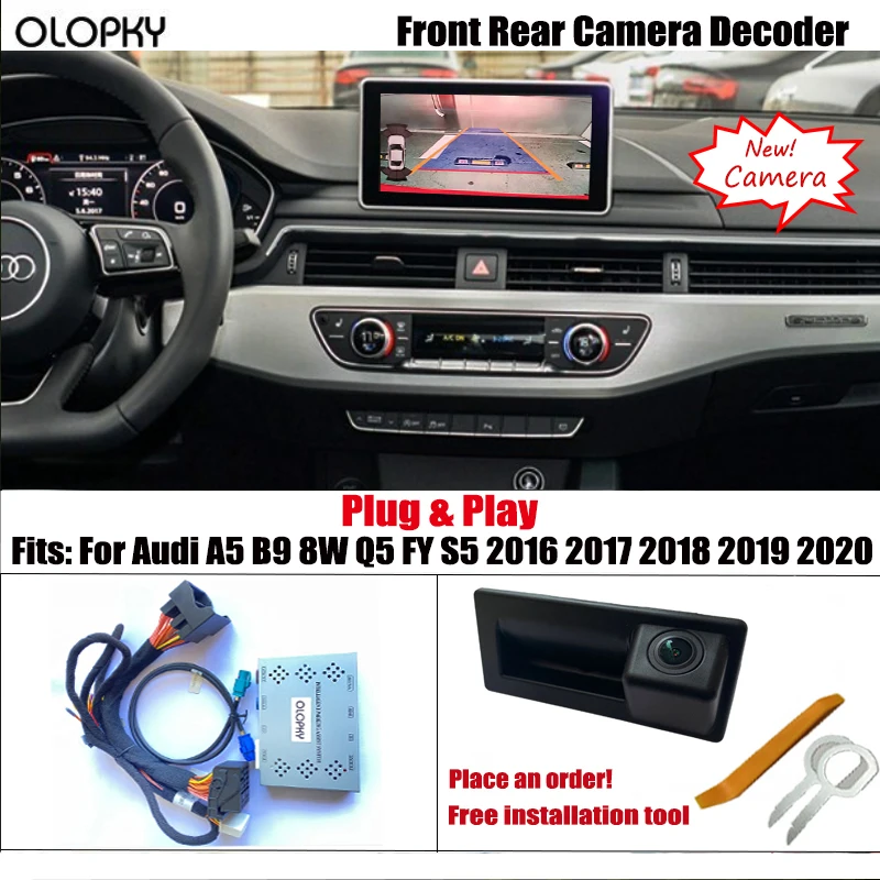 Plug & Play Reverse Camera For Audi A5 B9 8W Q5 FY S5 2016 2017 2018 2019 2020 Update OEM Screen HD Rear View back up Camera