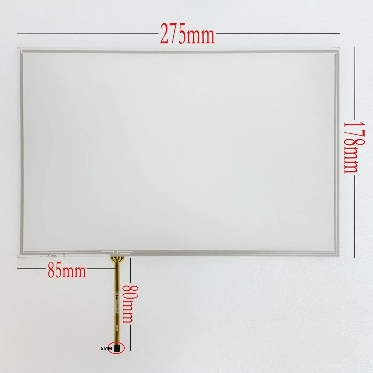 Nowy rezystancyjny panel dotykowy o przekątnej 12,1 cala to 4-przewodowy ekran dotykowy o średnicy 275*178 mm z zestawem kart napędu USB
